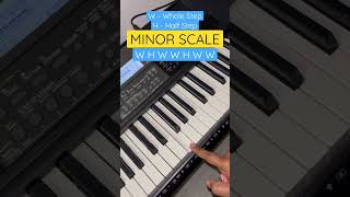 Minor Scale Whole Steps Half Steps | Piano Learning | Learn Minor Scales | Music shorts