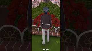 Jokichi picking flowers