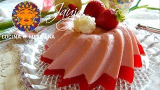 Gelatina de Fresa con Yogurt