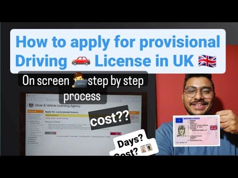 How to apply for a provisional driving 🚗 license in UK 🇬🇧 || On screen