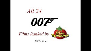 All 24 Bond Films Ranked by Rotten Tomatoes (part 1 of 2)