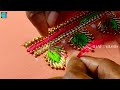 colourful thread work using normal needle same like aari