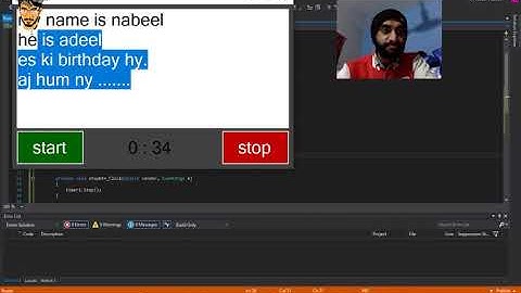 Typing speed Test simple C# application Visual Studio Beginner