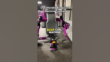 DUAL HANDLE BICEP CURL MACHINE TUTORIAL 💪🏼 // Train your biceps. #bicep #planetfitness