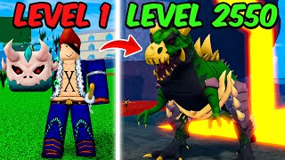 Noob To MAX LEVEL As X DRAKE in Blox Fruits!