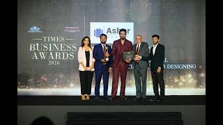 ASHER SPACES WINS TIMES BUSINESS AWARDS 2026