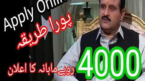 How to apply for insaf imdad | cm Usman buzdar | 4000 per month Punjab government