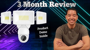 2K Smart Floodlight Camera with Auto Tracking & 340° Pan - Color Night Vision & 2-Way Audio