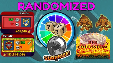 Randomizing Towers vs Pro Players in BFB Colosseum and a HACKER!! (BTD Battles)