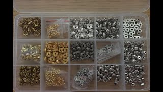 EuTengHao 605pcs Silver Spacer Beads 15 Style Jewelry Bead Charm Spacers Alloy Spacer Beads K Review
