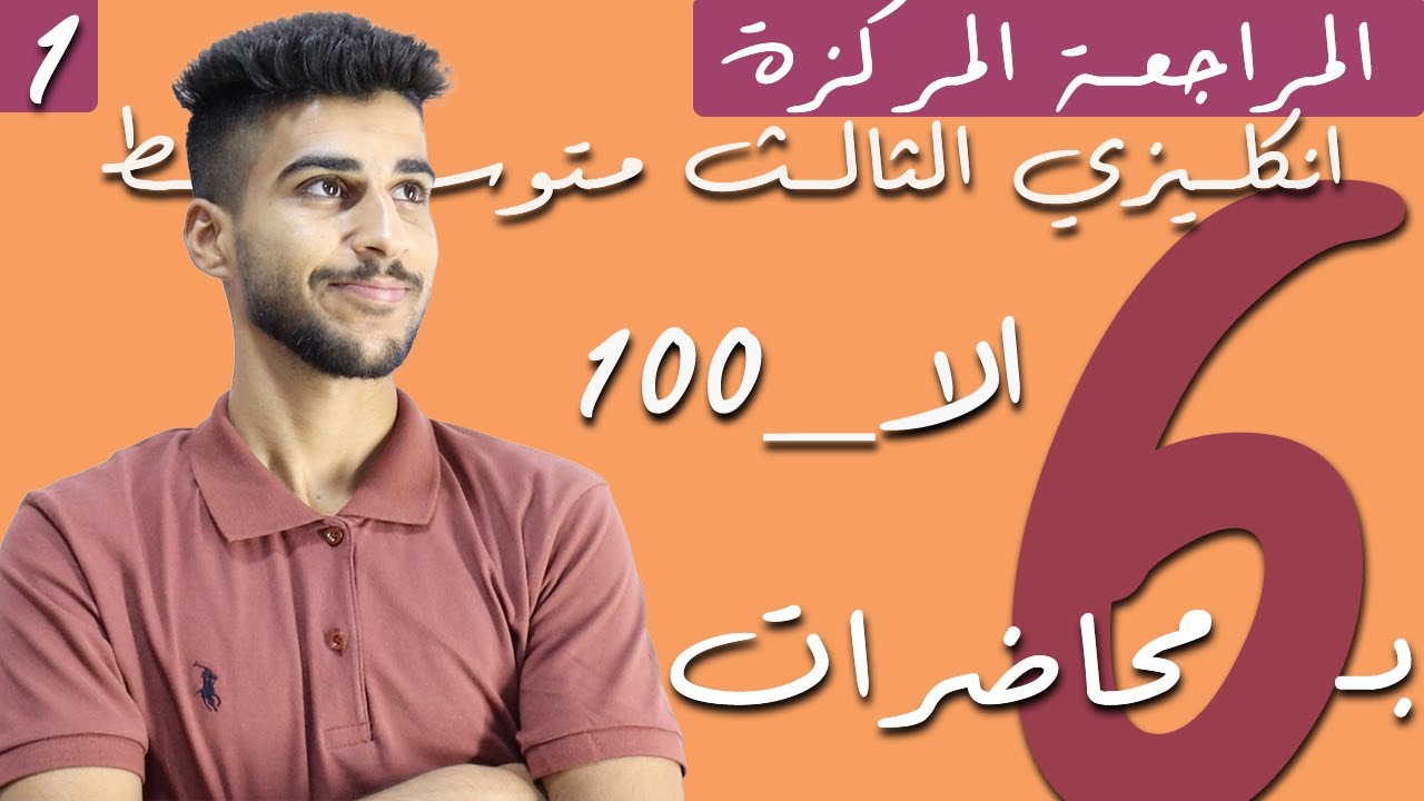 المراجعة المركزة/ انكليزي الثالث متوسط/ الوحدة الاولى/ #الا_100🔥