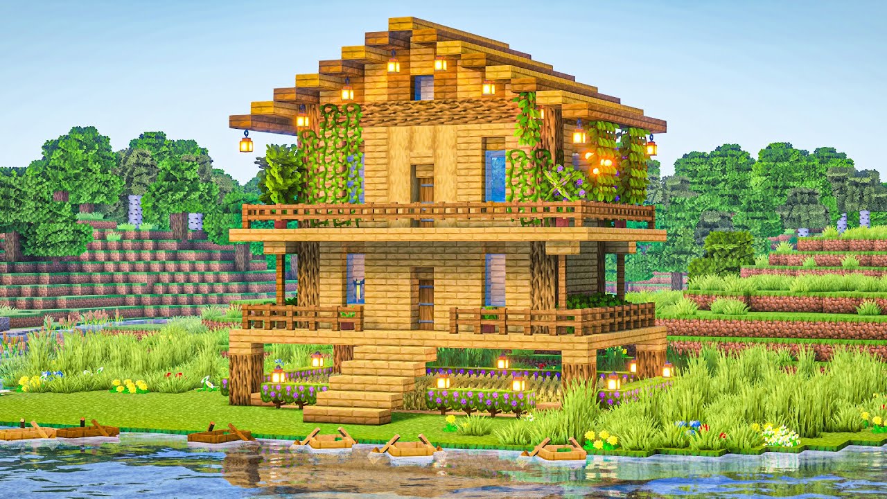 Minecraft: How To Build a Survival Wooden House / Tutorial - YouTube
