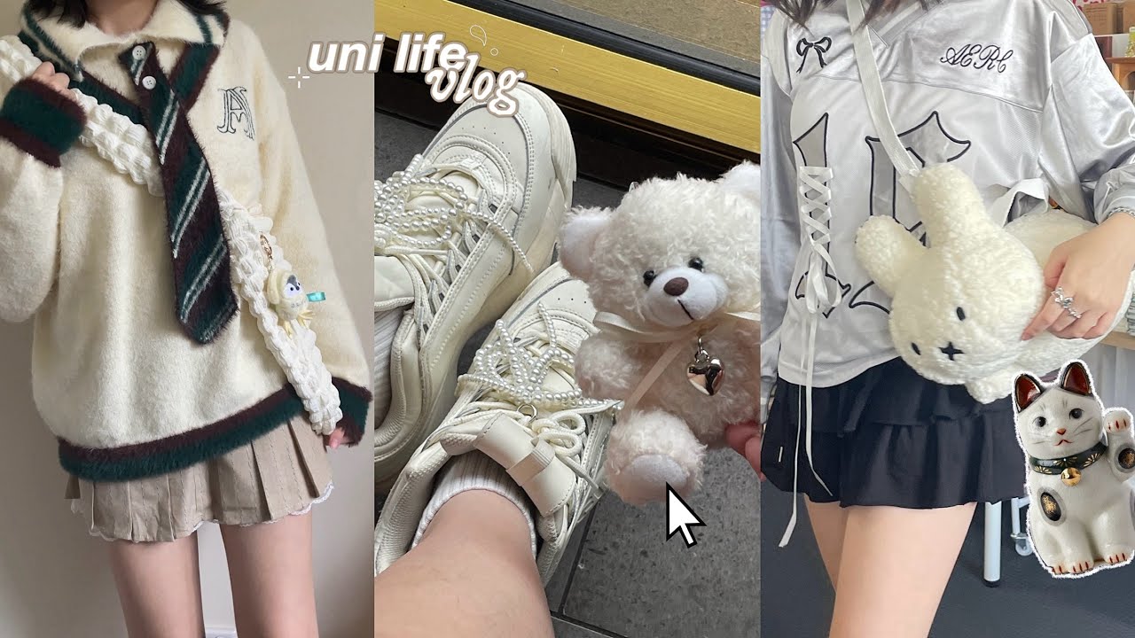 𝜗𝜚 ˖ ࣪  uni life vlog 🍨 | classes, hangouts, yesstyle haul, unboxing pr packages, genshin