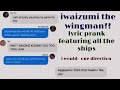 haikyuu lyric prank! ft. all the ships | i would by 1D