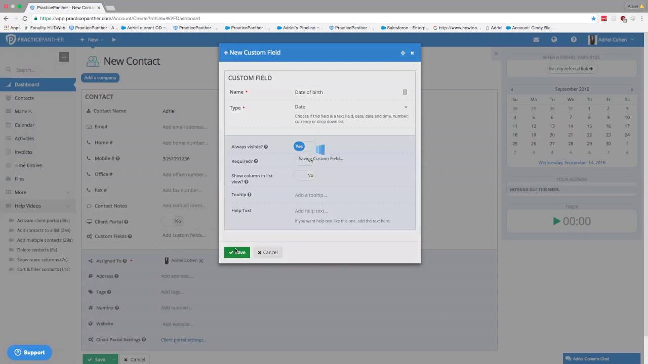4 Practice Panther Custom Fields