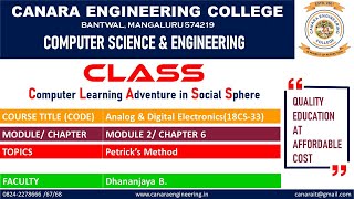 VTU ADE(18CS33) Analog & Digital Electronics Petricks Method [Quine McCluskey Method] (M2 L6)