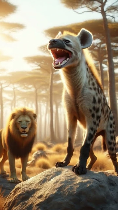THE LION KING AND THE MOCKING HYENA #shortstory #satisfyingvideo