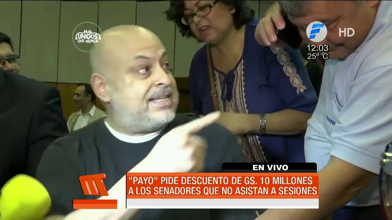 Payo Cubas pide descuento para senadores que no asistan a sesiones