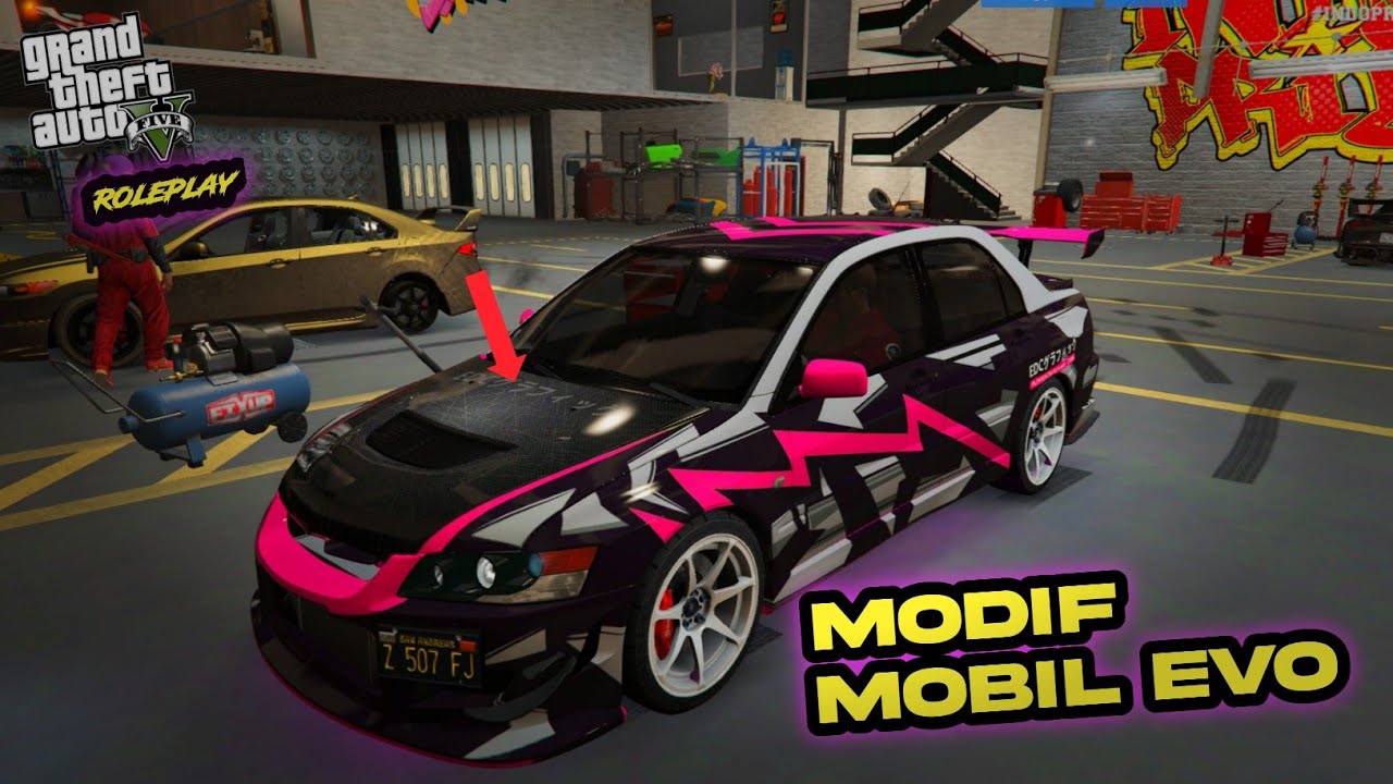 Modifikasi Evo Baru ato ! Makin Ganteng !! || GTA V Roleplay - YouTube