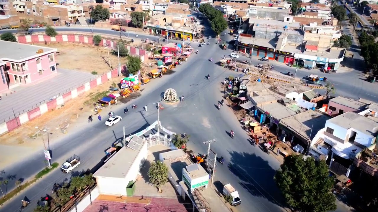 beautiful view of bahawalpur from above by 4k drone videos