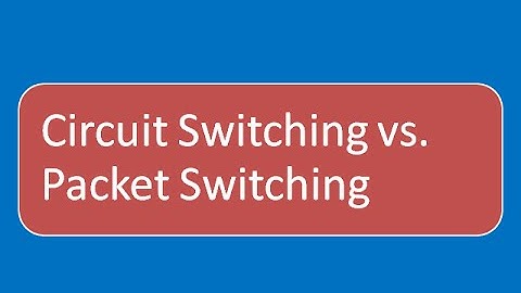 Circuit Switching vs Packet Switching