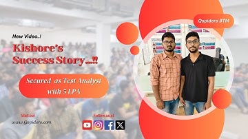 Kishore’s Journey to Becoming a Test Analyst: From Shri Ramakrishna Engineering to Qspider BTM!