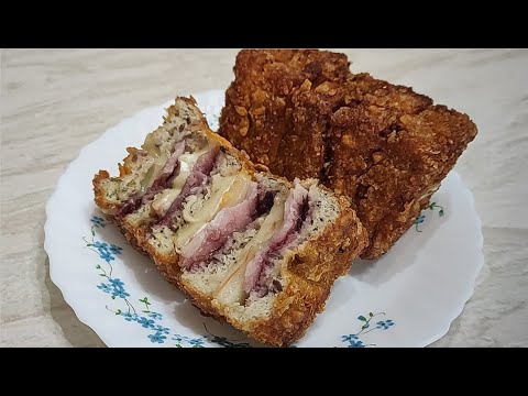 FRIED BACON cheese jam bread kabobs aka KEBABS 😋 | cooking food