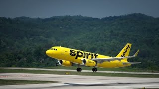 Spirit Airlines Yellow A320 Takeoff