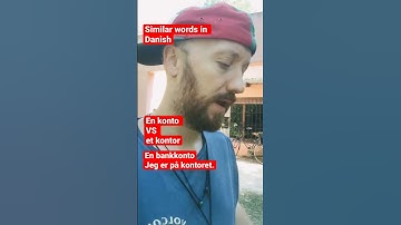 How to say in #danish | konto VS kontor | learn the difference in #danishlanguage #konto #kontor