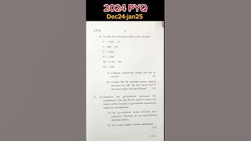 Macroeconomics PYQ 2024 | Dec24- Jan25 | BMS | Sem 3 | Delhi University #macro #pyq #exam