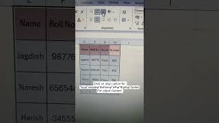 How to Center Content in Excel First Go to Home Option #Align Content #exceltips #datamanagement #