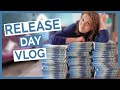 Packaging 50 copies of my book  release day vlog