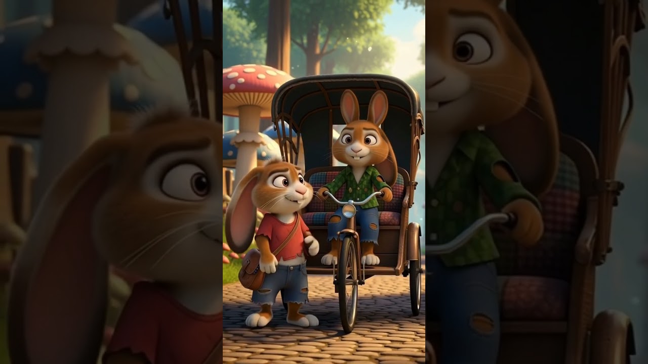Rabbit and rikshawala now friend 