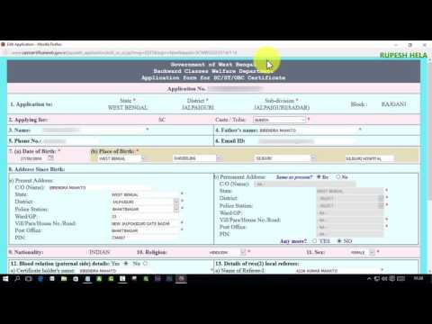 ... in this video i will show you how to edit online application of caste certificat...