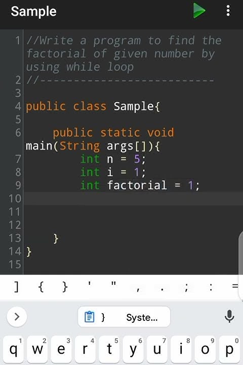 Java program to find factorial of given number || #java #factorial ...