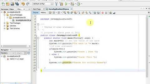 java program to check pass or fail.