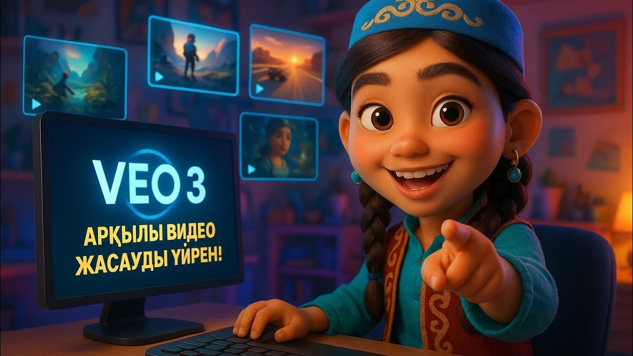 ВЕО 3 видео жасау \ VEO 3 \ мультфильм жасау #вео #мультфильмжасау #жасандыинтеллект 