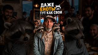 Еноты в кафе Для Дагестана нормально