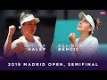 Simona Halep vs. Belinda Bencic | 2019 Madrid Open Semifinal | WTA Highlights
