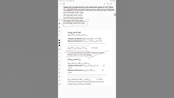 Using the standard electrode potentials given in the Table 8.1, predict if the reaction between
