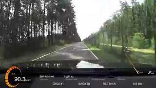 A long straight public road along the arrow straight @ Prüfgelände Ehra-Lessien, a VW's test track