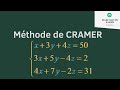 Mthode de cramer comment rsoudre un systme linaire par la mthode de cramer   partie 3 