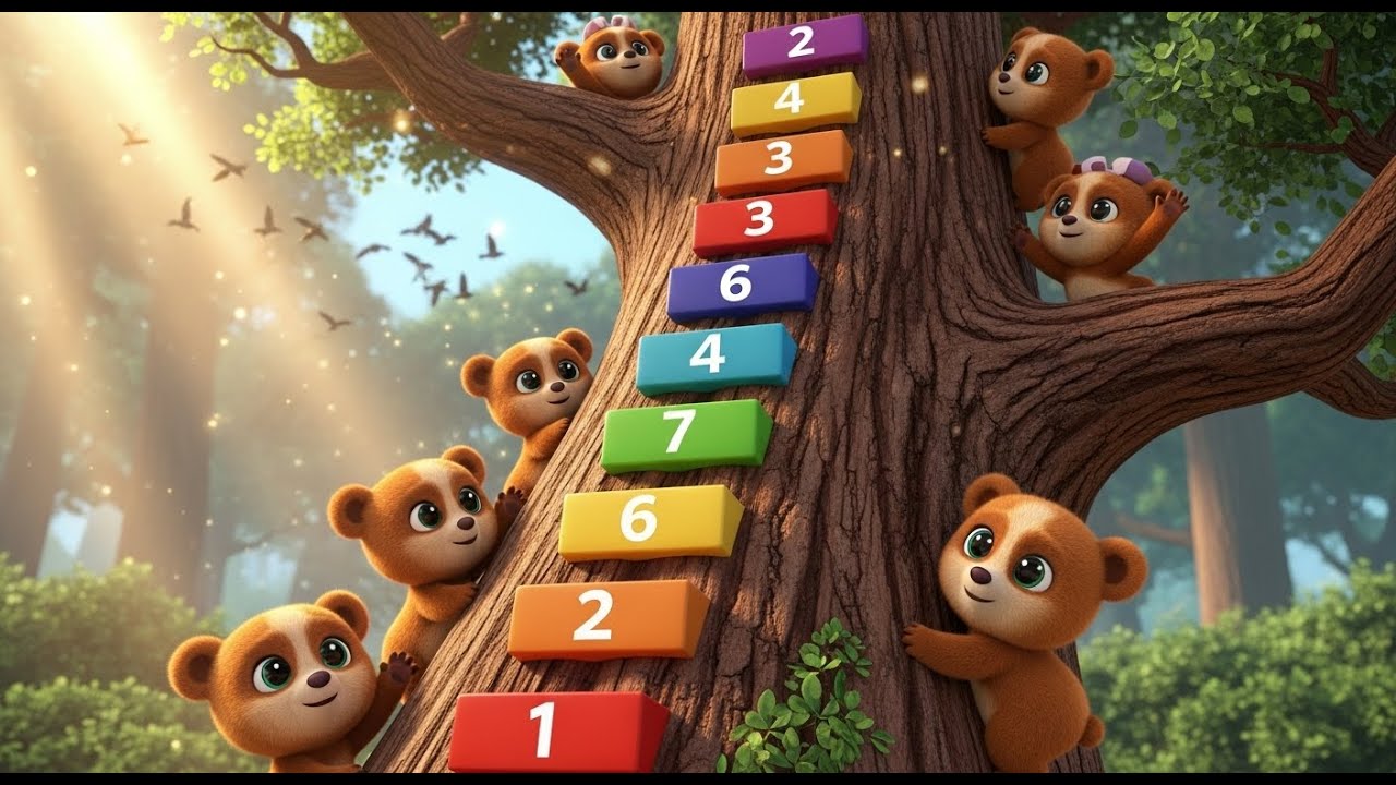 Counting Bears on the Climbing Tree 🐻🌳 | Learn Numbers for Kids | Fun Counting Adventure