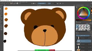 สอนวาดตุ๊กตาหมี How to Draw Teddy Bear ด้วยโปรแกรม Krita #krita #วิธีวาดเส้นขน #digitalpainting