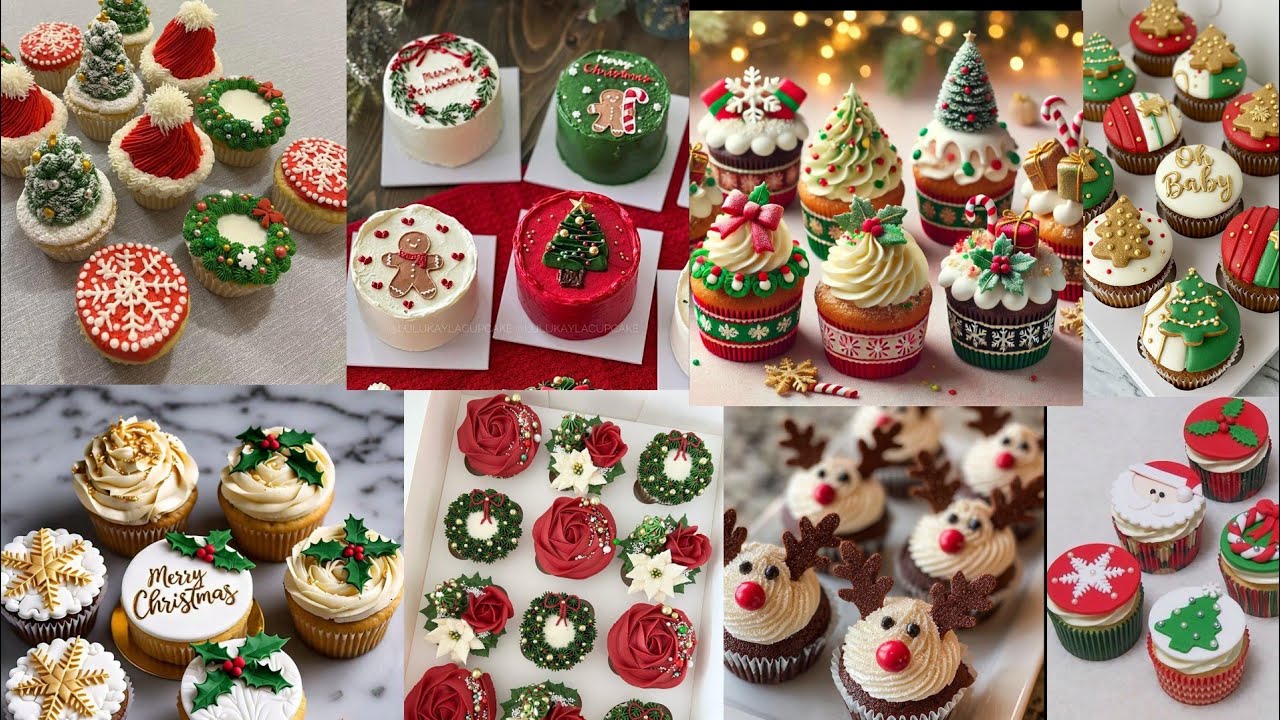 🧑‍🎄🌲Easy Christmas Cupcakes Decoration Ideas/⛄ Christmas Cake/Cake Design/Cupcakes 