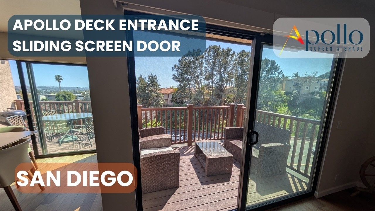 Deck entrance sliding screen door install, San Diego
