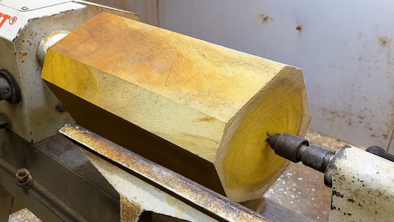 Artistic Journey Square Wooden Block Transformed into Work of Art