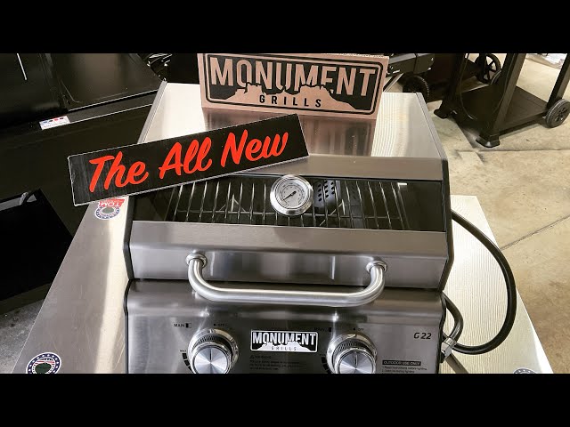 Monument Grills 2-Burner Portable Tabletop Propane GAS Grill in Stainless