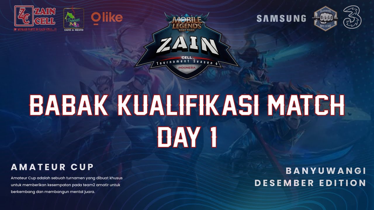 [LIVE MLBB] KUALIFIKASI MATCH DAY 1 ZAIN CELL SEASON 4 - YouTube