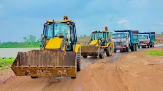 Download Lagu 2 JCB 3dx Machines Loading Mud in TATA Dump Trucks Tippers together working with JCB 3dx Xpert MP3